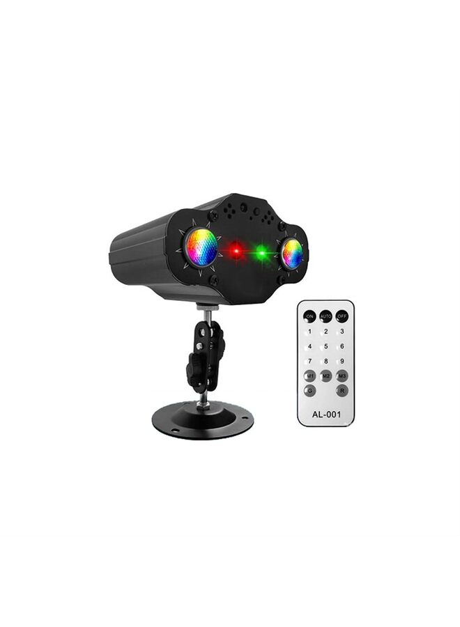 يُسلِّم جهاز عرض ضوئي ليزري للمسرح، أضواء حفلات، أضواء ديسكو، أضواء ستروب متعددة الأوضاع تعمل بالصوت مع جهاز تحكم عن بعد، مناسبة للحفلات، أعياد الميلاد، حفلات الزفاف، ديكور المنزل - Image 1